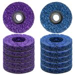 12 PCS Strip Discs 4-1/2 "x 7/8" Stripping Wheel Suitable for Cleaning Angle Grinder to Remove Paint, Rust and Weld Oxidation(Blue&Purple)