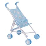 BabyBoo Single Stroller | Toy Dolls Buggy | Baby Doll Pushchair | Childrens Baby Doll Stroller Toy Umbrella Fold Stroller, Ages 2+ (Blue Kittens), includes separate logo stickers for wheels