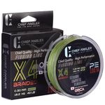 Chief Angler Saltwater and Freshwater PE Braided Fishing Line Strand 4X Green 0.30MM-40LB 100M