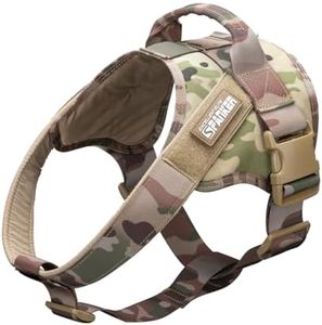 EXCELLENT ELITE SPANKER Tactical Dog Harness Patrol K9 Harness Service Dog Vest Military Dog Vest Working Dog Vest with Handle (MCP-L)
