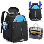 GOBUROS Swim Backpack for Men and Women, Swim Bag with Additional PVC Transparent Bag and Separate Shoe Space for Swimming, Beach,Gym, and Workout Gear