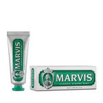 Marvis Classic Strong Mint Travel Size Toothpaste, 25 ml, Sensational Flavoured Toothpaste Helps Remove Plaque with Long-Lasting Freshness