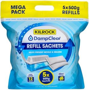 Kilrock Damp Clear Moisture Trap Refill - Pack of 5 x 500 grams - Moisture Absorbers - for air quality, reduces damp odours & damage