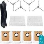 𝐃𝐞𝐫𝐛𝐨𝐫𝐢𝐬𝐞𝐧 Replacement Accessories Kit for Eufy L60 L50 Series Vacuum Accessories Parts 1 Main Brush, 4 Side Brushes, 4 Dust Bags,2 Hepa Filters