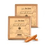 Nat Habit Cold Processed Soothing Sandalwood Butter Bath Soap For Natural Exfoliation, Skin Brightening, Scar Reduction & Tan Removal (Pack of 2 x 125gm)