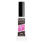 NYX Professional Makeup Brow Gel, The Brow Glue, Tinted Eye Brow Gel, Instant Brow Styler for Laminated Brow Look with 24 Hour Extreme Hold, Non-Sticky, Black