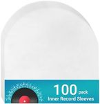 iXTRA 100 Pack of Anti-Static & Dust Vinyl Record Inner Sleeves. Rounded Acid-Free LP Sleeves for 12-inch Single & Double LP Album Covers Records. Provide Your LP Collection with Proper Protection