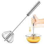 DLEST Hand Blender | Stainless Steel Automatic Blender | Hand Blender for Kitchen | Butter Milk & Lassi Maker | Mixer Hand Blender | Egg Beater Mixer | Silver 9inch