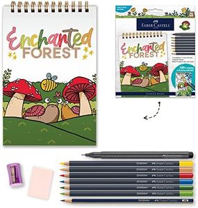 Faber-Castell Enchanted Forest - Learn to Draw and Color Cottagecore, How to Draw Cute Stuff for Adults and Beginners, Adult Craft Kits