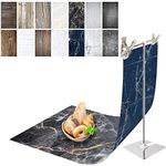 Exzycke 7PCS 14Patterns Photography Background Paper with Stand, 34x23in Double-Sided Photo Tabletop Backdrops Props for Food Jewelry Cosmetics Makeup