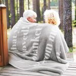 Bedsure Healing Blanket- After Surgery Blanket with Inspirational Words Get Well Gifts for Women Men Thinking of You Gifts Soft Fleece Hug Blanket Grey 50x60 Inch