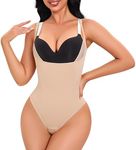 Women Shapewear Bodysuit Tummy Control Thong Bodyshaper Open Bust Sculpting Underdress Shapewear Slimming Snatched Compressiong Panty Bodysuit