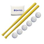 WIFFLE Ball 6 Baseballs Official Size 6 Pack Ball 32" Bats 2 Pack Bundle Set, NOIS Tissue Pack Included