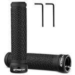 NUWAB Premium Bike Handlebar Grips, Professional Mountain Bicycle Grips with Soft Anti-Slip Rubber, Single Lock-on Bike Handlebar, 2PCS Allen Wrench Come With