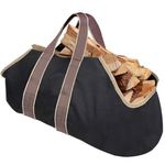 Amagabeli Garden & Home Large Canvas Log Tote Bag Carrier Indoor Fireplace Firewood Totes Holders Round Woodpile Rack Fire Wood Carriers Carrying For Outdoor Tubular Birchw