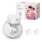 Breast Pump Electrical, Electric Breast Pumps Hands Free Portable Wearable, Low Noise, 9 Levels&3 Modes with LCD Display, Painless Rechargeable Wireless Breast Milk Pump with 19/21mm Flanges, White