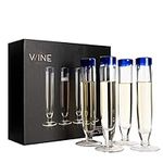 Tall Recycled Champagne Flutes - Se