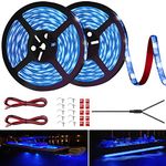 LED Boat Strip Lights, 32.8FT Marine Pontoon Led Lights, Waterproof Boat Interior Light, Under Gunnel Lights, Boat Deck Light, Night Fishing Lights, Good for Pontoon Bass Fishing Yacht Kayak (Blue)