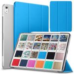 DuraSafe Cases for iPad PRO 10.5 Air 3 [ PRO 10.5 Inch Air 3rd Gen ] A1701 A1709 A1852 A2152 A2123 A2153 A2154 Trifold Hard Smart PC Translucent Back Cover - Blue