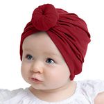 SYGA Unisex Cotton Turban Hat (Pack Of 1) (TurbonHeadWrap_Maroon_Red, Maroon_S)