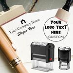 Custom Stamp Personalized Self Inking Logo Stamp with Own Design Multiple Size Options Available for Office Teacher Address Business - Rectangle