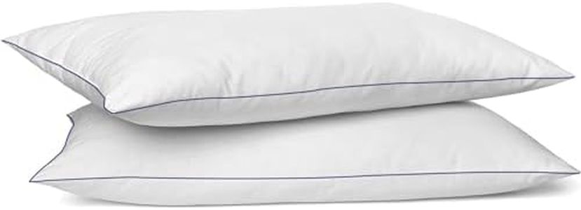 SILUI Flat Soft Thin Pillows Standard Size Set of 2 Pack Bed Pillow with Down Alternative Fill for Side Back Stomach Sleepers, 20x26 Inches, White