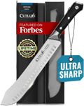 Cutluxe Butcher Knife – 10″ Bullnose Carving Knife, Forged High Carbon German Steel – Full Tang & Razor Sharp – Ergonomic Handle Design – Artisan Series