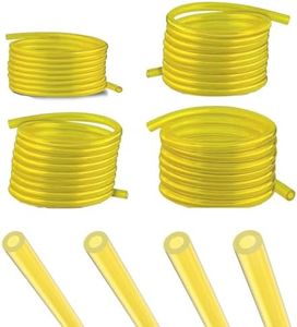 hiSpkNix 4-Size Fuel Line Hose Kit: 4ft Each (1/8"x3/16", 3/32"x3/16", 1/8"x1/4", .08"x.14") for Chainsaw, Lawn Mower, Weed Eater, Blower – Oil & Corrosion Resistant Small Engine Tubing