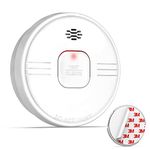 Putogesafe smoke alarm, 10-year smoke detector, fire alarm with built-in 10-year lithium battery, smoke alarm with test button, EN 14604 Certified, home fire protection, 208B, 1 pcs