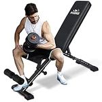 FLYBIRD Weight Bench, Adjustable Strength Training Bench for Full Body Workout with Fast Folding