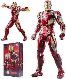 LonullyMege Ironman MK46 Action Figures-7 inch All Joints Movable Collectable Toys-Full Metal Painting with Lots of Accessories Stark Model(1/10 Scale)