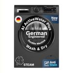 Bosch 12 kg (washer), 7 kg (Dryer) 5 Star Front Load Fully Automatic Washer Dryer Machine, AI ActiveWater, Inbuilt heater, 14 Wash Programs, 66L Large Drum, Cast Iron Grey, WNA2740RIN (2026 model)