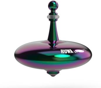 Plexity Labs UFO Tops Ruwa - Metal Spinning Fidget Toy Top - Inspired by The 1994 USS Ruwa, Zimbabwe UFO Incident - Psychedelic Stainless Steel