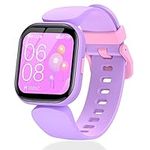 Mgaolo Kids Smart Watch for Boys Girls,Fitness Tracker with Heart Rate Sleep Monitor for Android Fitbit iPhone,Waterproof DIY Watch Face Pedometer Activity Tracker (Purple)