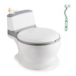 LIVINGbasics Toddler Potty Training Toilet with Storage Compartment and Toilet Brush for Ages 18 Months