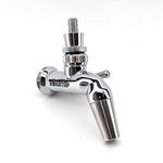 KegLand Nukatap Beverage Faucet | Patented Forward Sealing Design | Flow Control | Stainless Steel | Beer Tap | Interchangeable Spouts