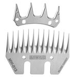 MAWAER 13 Tooth Sheep Shearing Blades for fit Oster, Lister, Heiniger Sheep Clippers, Detachable Animal Trimmer Shears for Grooming Goats, Lambs, Llamas, Alpacas