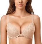 DOBREVA Women's Push Up Lace Bra Un