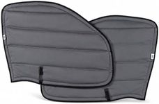 VANLUSIS Magnetic Insulated Front Door Window Covers (Pair) for 2014–2026 RAM ProMaster Vans, Blackout Privacy Sun Shades for Stealth Camping – Dark Gray