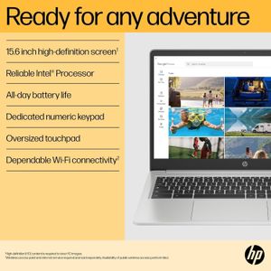 HP Chromebook 15.6" Laptop – 128GB, Mineral Silver