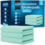 Inspire Washable and Reusable Incontinence Chair or Bed Pads | 3 Pack Waterproof Mattress Pad Chucks Pads | Reusable Bed Pads Washable Waterproof Chux Pads | Pee Pads for Adults Use As Pet Pad