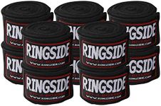 Ringside Mexican Style Boxing Hand Wraps (5 Pairs Pack), Black, 180"