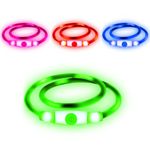 Easing LED Dog Collar,USB Rechargeable Adjustable Cut to Size Ultra Bright Colours Glow Light Collar for Dogs USB Rechargeable Lithium Battery Night Visibility & Safety [Green]