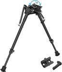 CVLIFE Bipod for Rifle Bipod Pivot Tilt Bipod with Swivel Stud and Detachable S Lock Lever for Rifle Stability and Target Shooting (Aluminum, 13-23")