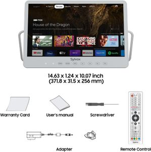 SYLVOX 15.6" Portable TV – Compact HD Display for Travel or Kitchen