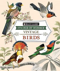 Brain Games - Sticker by Number - Vintage: Birds