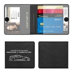 TSUGAMI Car Registration and Insurance Holder, 2 Pack Vehicle Document Glove Box Organizer, Velcro Closure, Essential Driver License and Cards Wallet Case for Car, SUV, Truck, Motorcycle (Black)