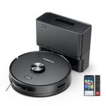 MILAGROW BlackCat 25 Pro Robot Vacuum Cleaner, 7500Pa Suction Power, 3L Bagless Self-Empty Base, 70-Day Handsfree, LiDAR RT2R 3.0 Navigation, Perfect for Dust & Pet Hair, WiFi/APP/Remote/Alexa (Black)