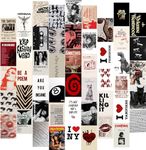 50Pcs Downtown Girl Room Decor, Y2k Wall Art Prints for Bedroom, Coquette Wall Collage Kit for Room Aesthetic, 4"x6" Vintage Photo Collage Kit Pictures , Retro Rockstar Posters Wall Decor Dorm Decor