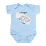 CafePress Grandpa's Boy Infant Bodysuit - Cute Infant Bodysuit Baby Romper